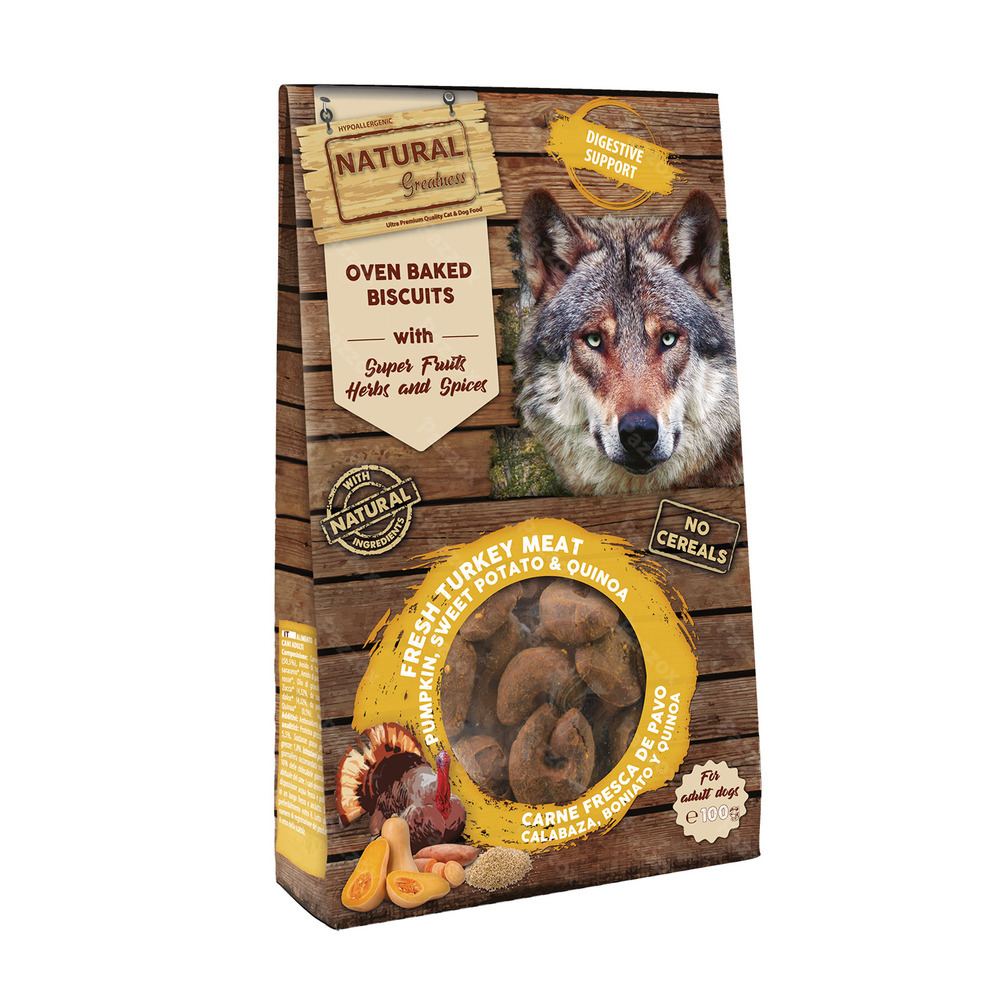 Natural Greatness Oven Baked Biscuits Digestive Support Friandises 100g 