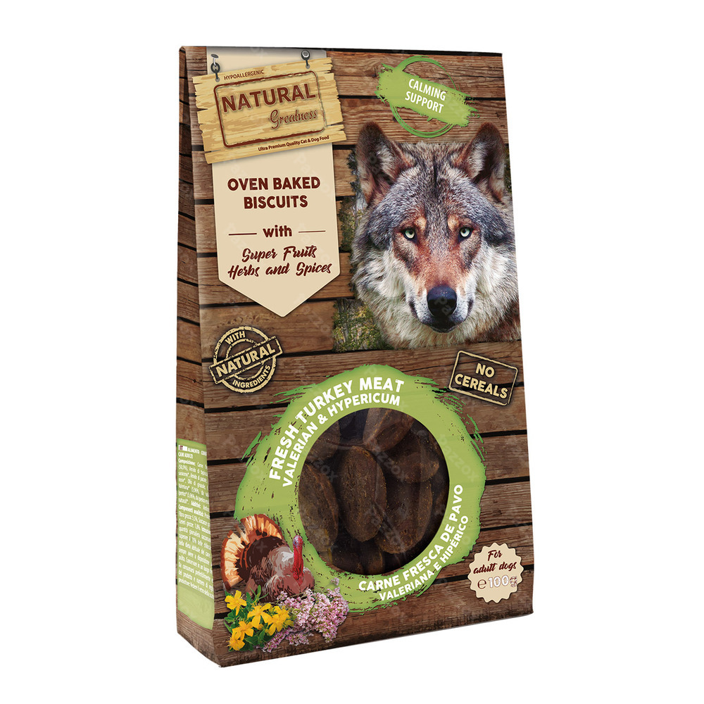 Natural Greatness Oven Baked Biscuits Calming Support Friandises 100g 