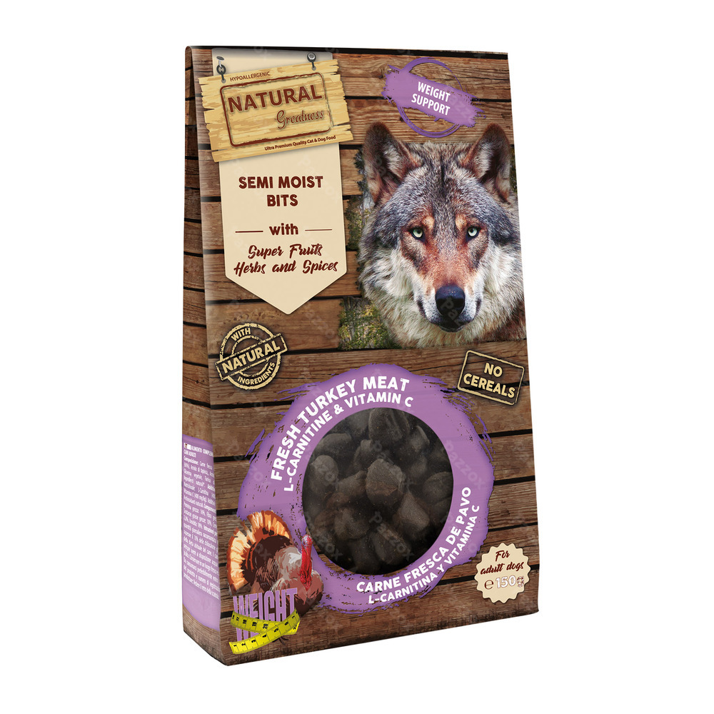 Natural Greatness Semi Moist Bits Weight Support Chiens 150g