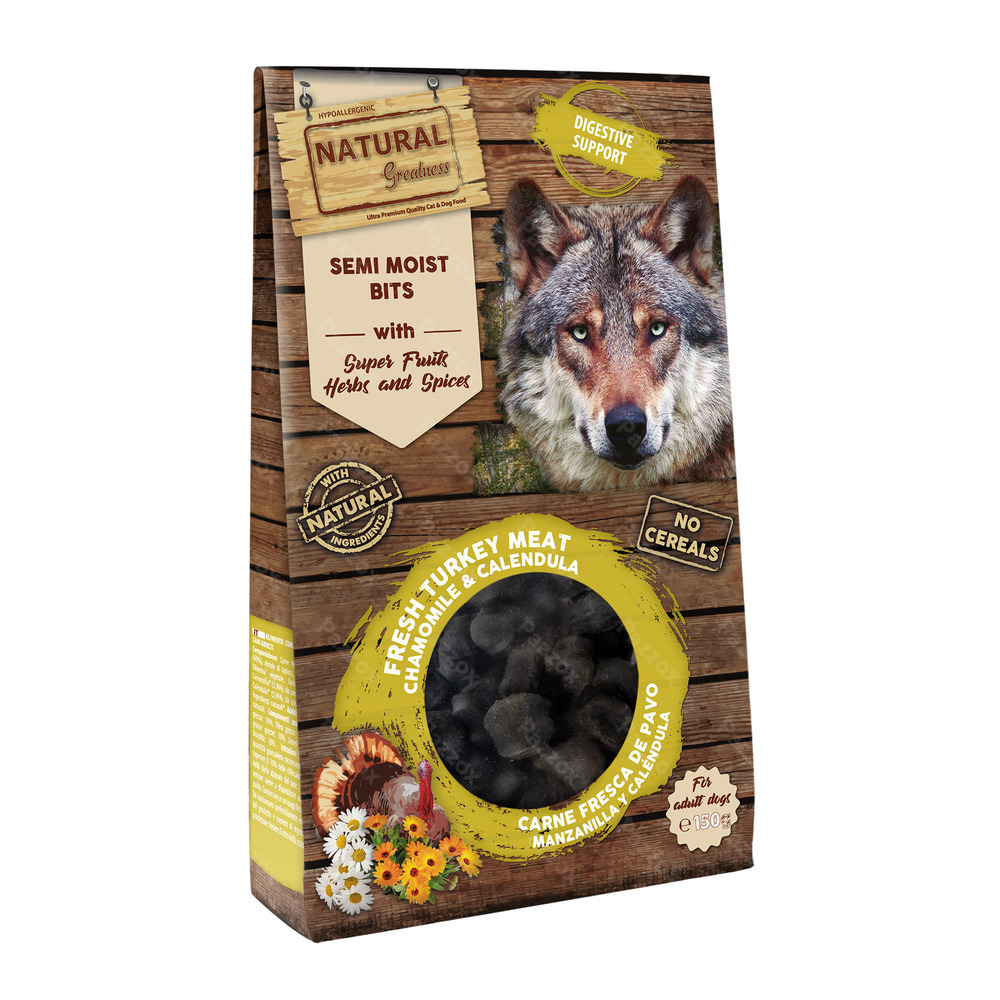 Natural Greatness Semi Moist Bits Digestive Support Chiens 150g  