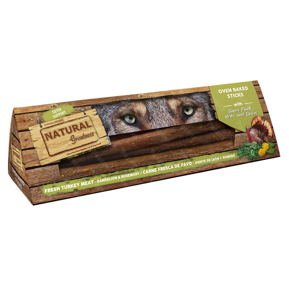 Natural Greatness Oven Baked Sticks Detox Support Friandises 150g