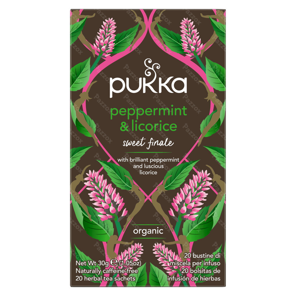 Pukka Peppermint & Licorice Thé Bio 20 Sachets