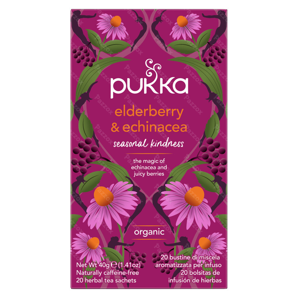 Pukka Elderberry & Echinacea Thé Bio 20 Sachets