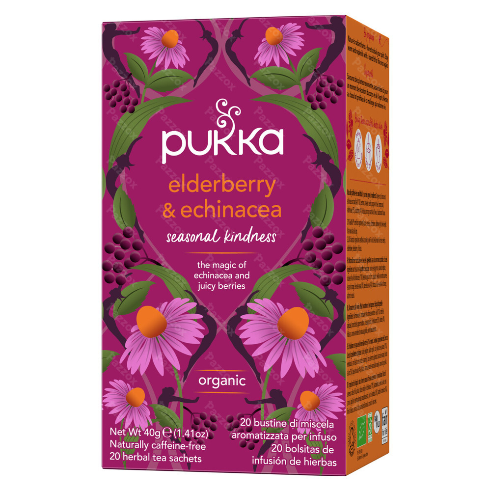 Pukka Elderberry & Echinacea Thé Bio 20 Sachets
