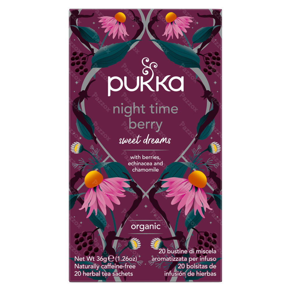 Pukka Night Time Berry Thé Biologique 20 Sachets