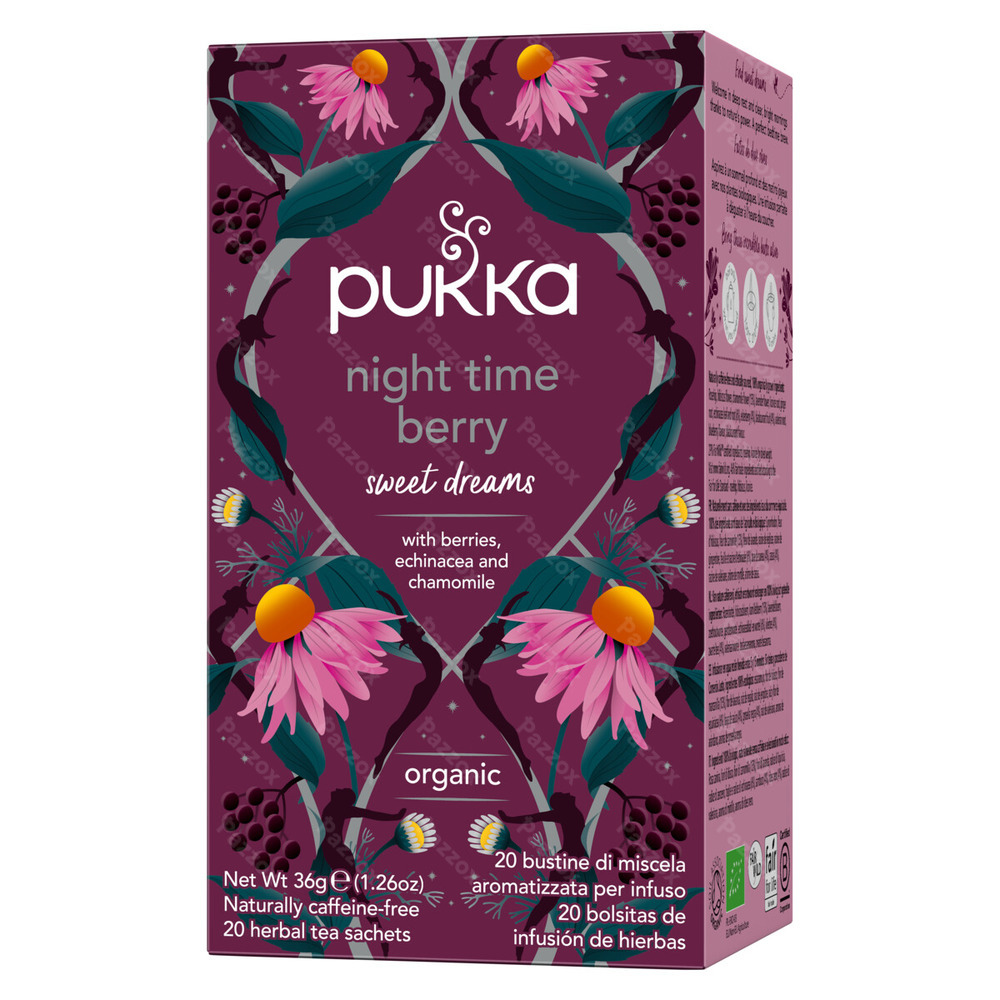 Pukka Night Time Berry Thé Biologique 20 Sachets