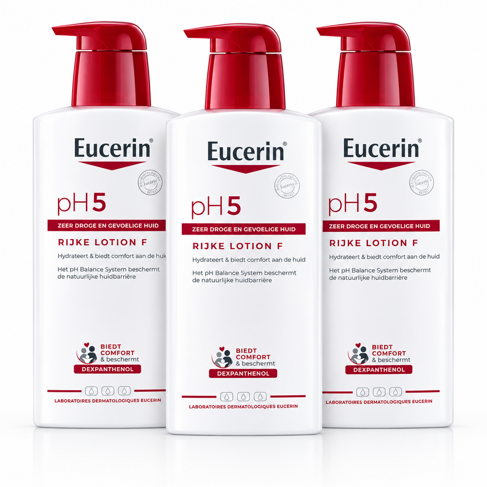 Eucerin pH5 Crème de Corps F Peau Très Sèches et Sensible 3 x 400ml Promo