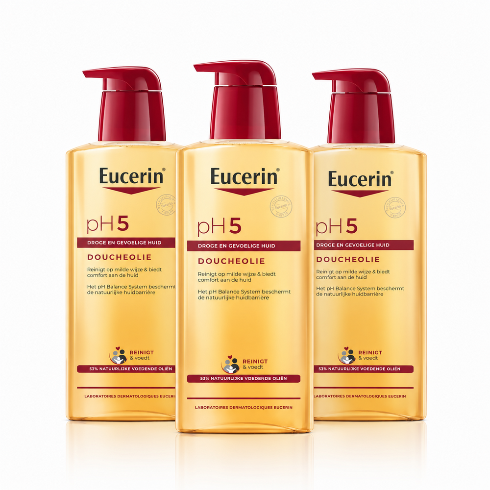 Eucerin pH5 Huile de Douche Peaux Très Sèches et Sensibles 3 x 400 ml Promo