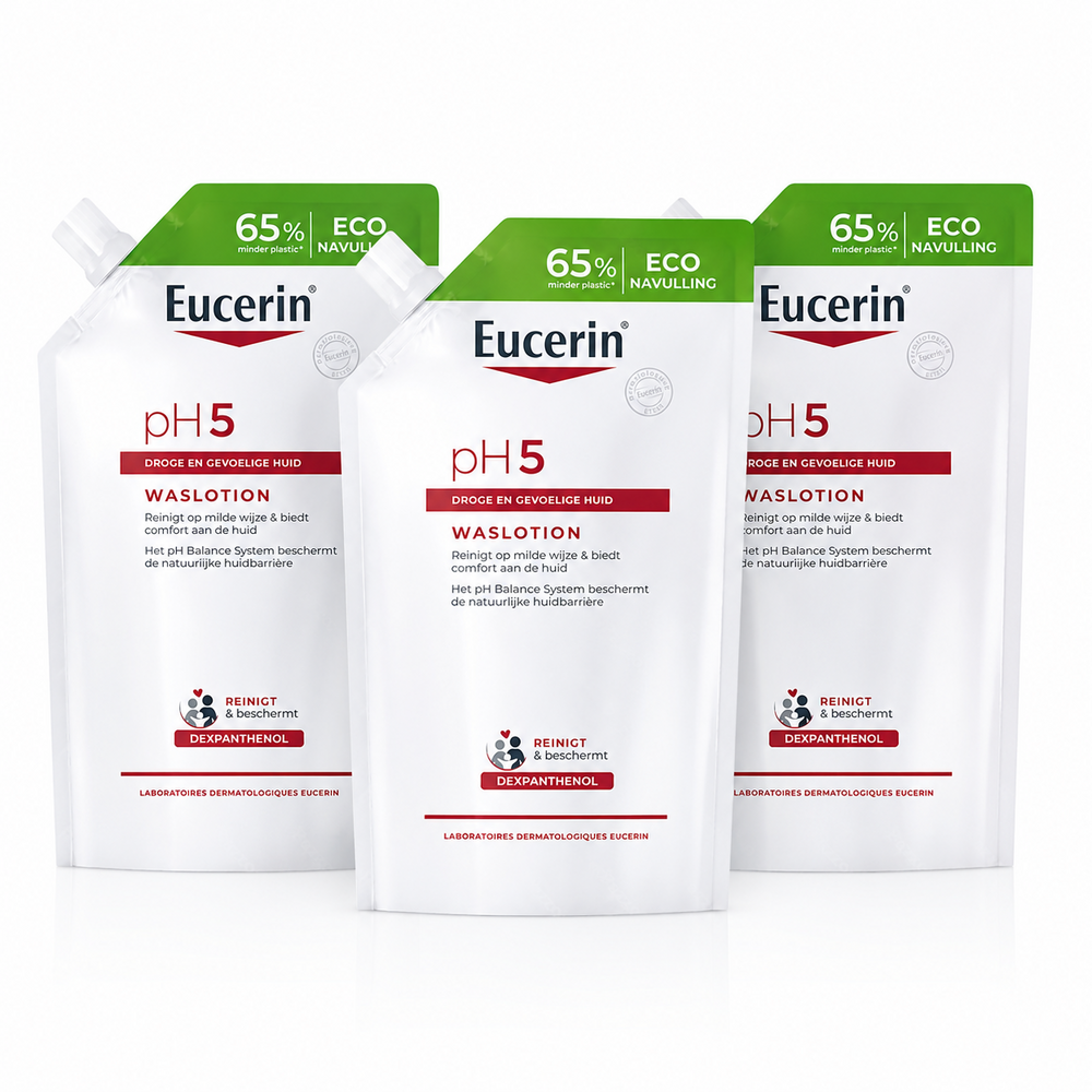 Eucerin pH5 Lotion de Douche Peaux Sèches et Sensibles Recharge 3 x 400 ml Promo