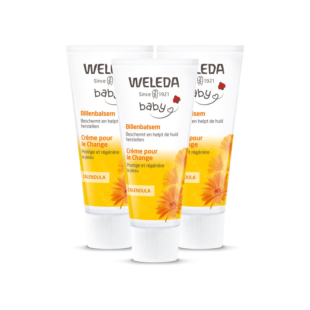 Weleda Calendula Baby Baume de Fond 3 x 75ml Paquet Promo
