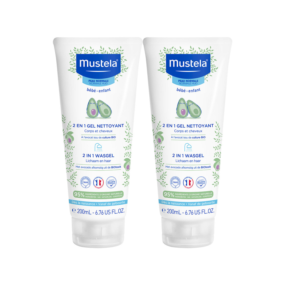 Mustela Bébé 2en1 Gel Nettoyant 200ml 1+1 Gratuit