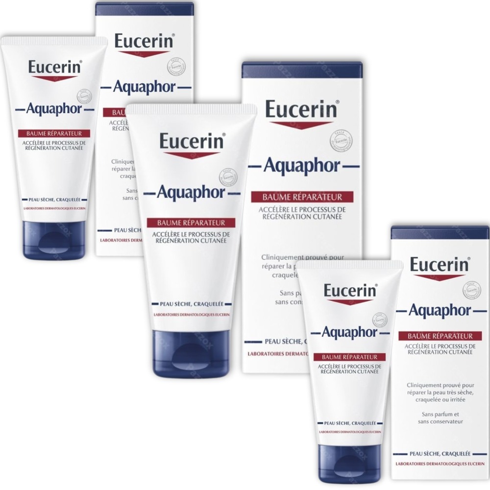 Eucerin Aquaphor Réparateur Peau Sèche et Craquelée 3 x 40g Paquet Promo