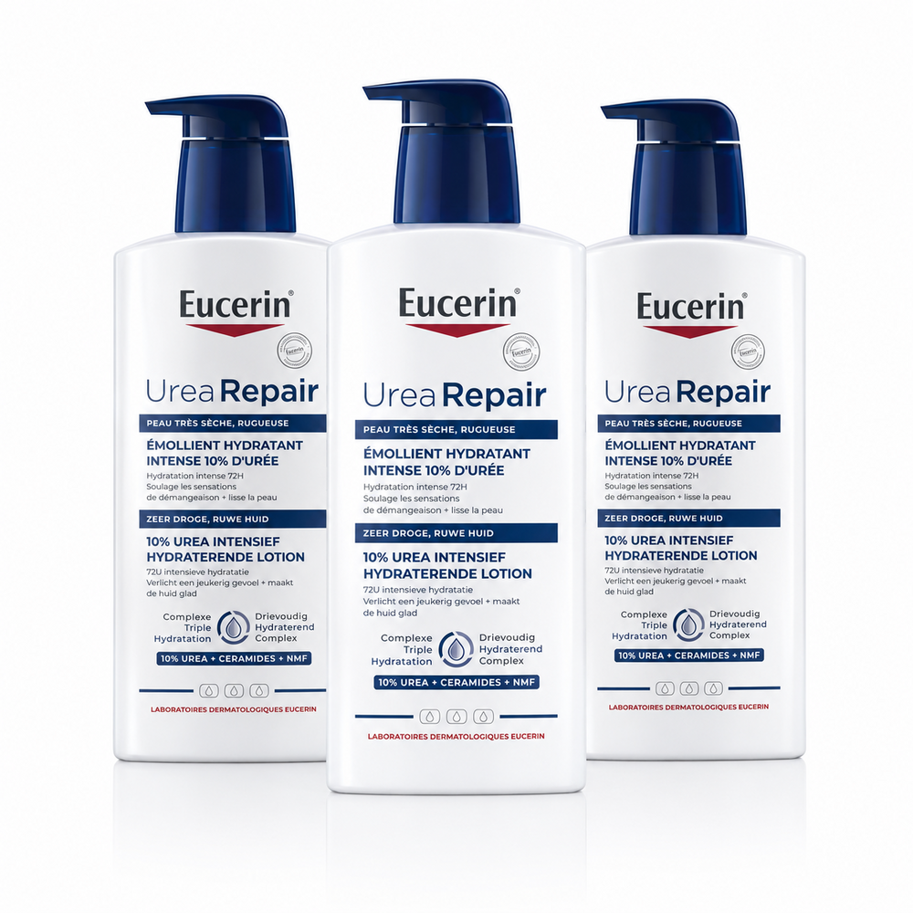 Eucerin UreaRepair Lotion 10% Urea Peaux Sèches 3 x 400 ml Promo