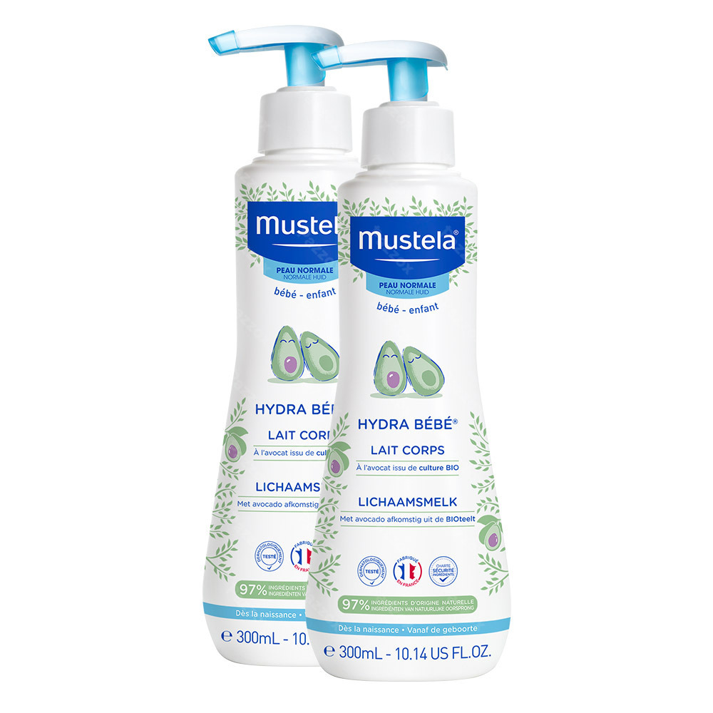 Mustela Hydra Bébé Lait Corps 300ml 1+1 Gratuit