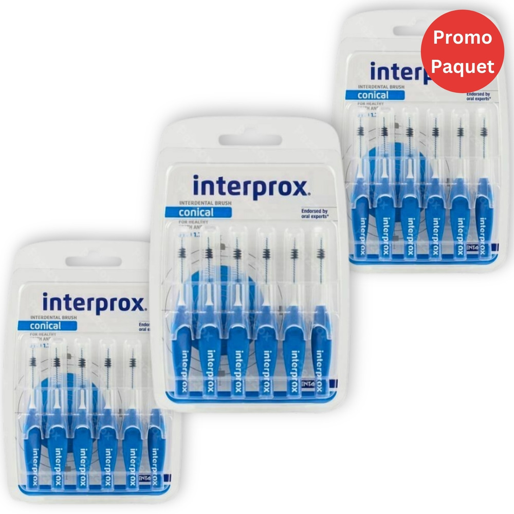 Interprox Conical Bleu PHD 1.7 3 x 6 Pièces Paquet Promo