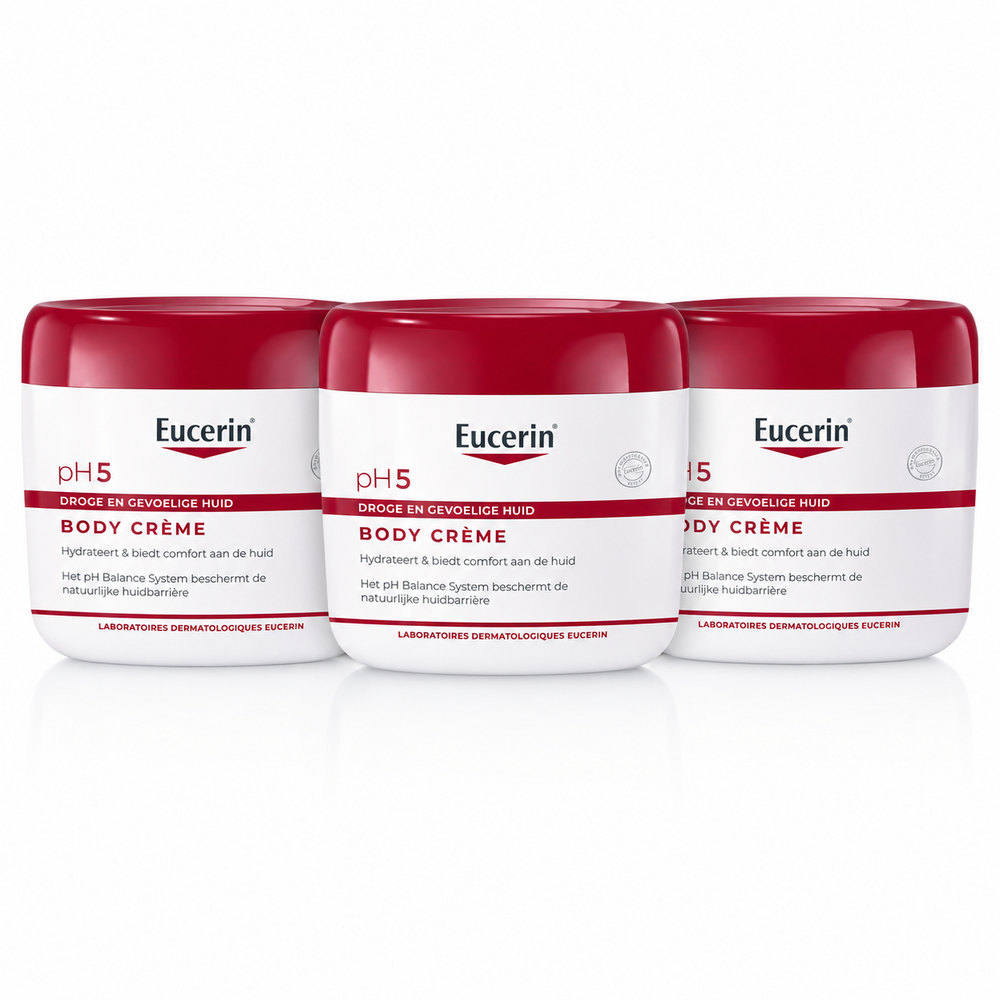 Eucerin pH5 Crème de Corps Peaux Sèches et Sensibles 3 x 450 ml Promo