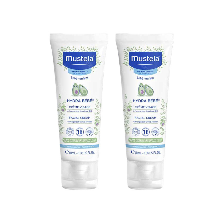 Mustela Bébé Hydra Crème Visage 40ml 1+1 Gratuit