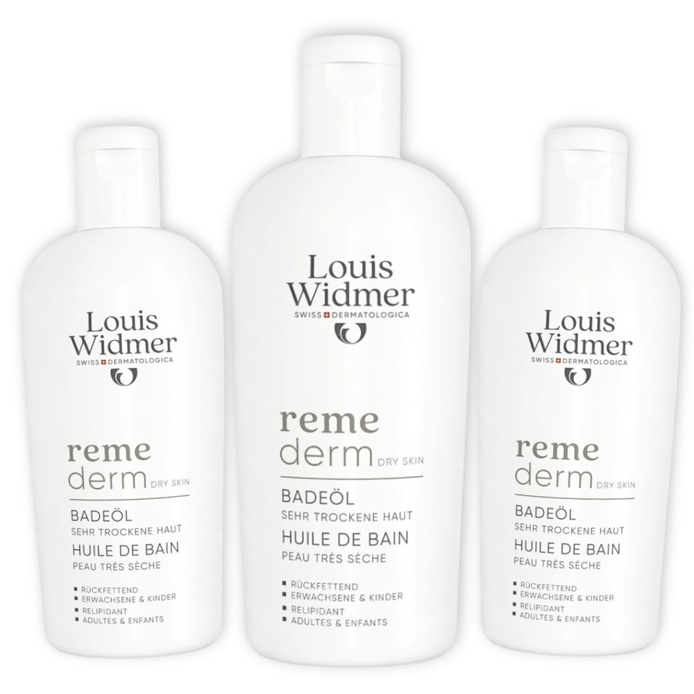 Louis Widmer Remederm Huile de Bain Avec Parfum 3 x 250ml Paquet Promo